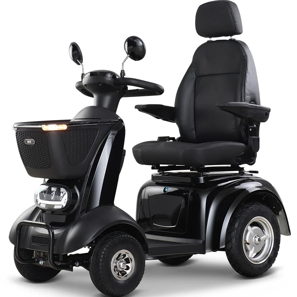 HKM-794003 Four-Wheel Electric Tricycle with Magnetic Brake, 150kg Load Capacity, 48V20Ah Battery, and 20km/h Max Speed