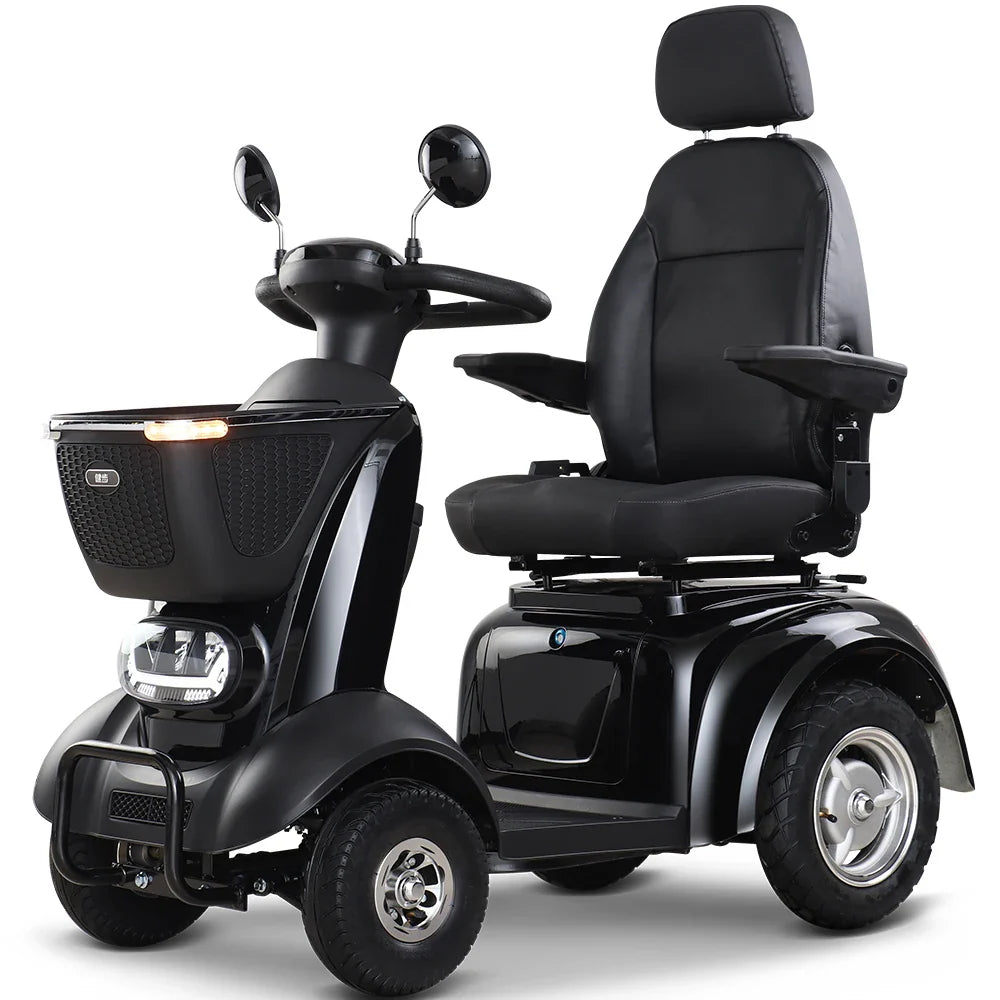 HKM-794003 Four-Wheel Electric Tricycle with Magnetic Brake, 150kg Load Capacity, 48V20Ah Battery, and 20km/h Max Speed