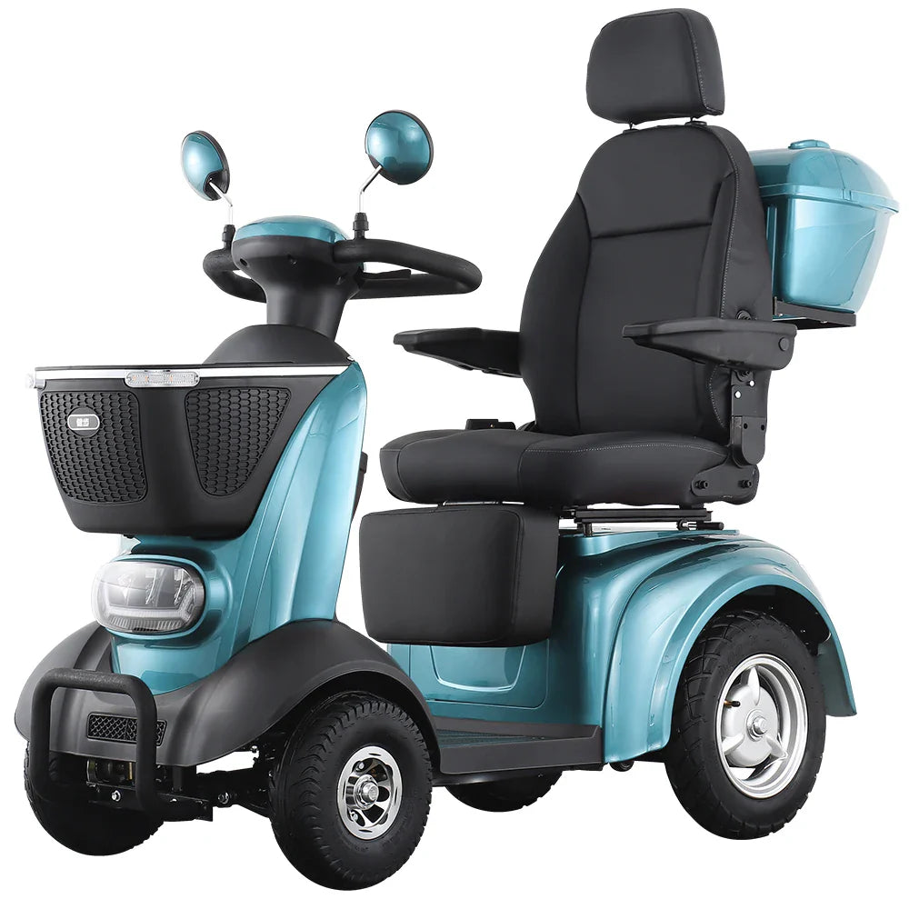 HKM-794003 Four-Wheel Electric Tricycle with Magnetic Brake, 150kg Load Capacity, 48V20Ah Battery, and 20km/h Max Speed