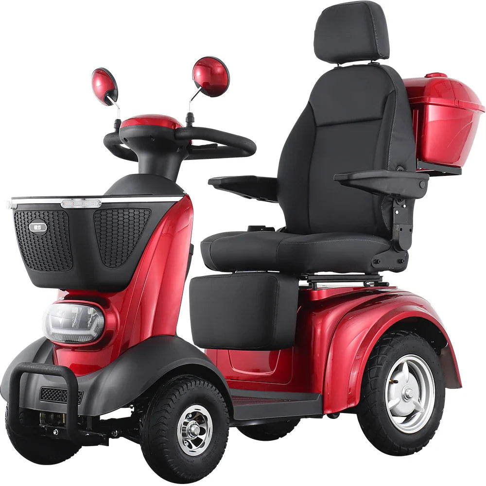 HKM-794003 Four-Wheel Electric Tricycle with Magnetic Brake, 150kg Load Capacity, 48V20Ah Battery, and 20km/h Max Speed