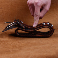 HKM-7940413 Durable Cowhide Pet Collar with Alloy Lock - Available in Multiple Sizes