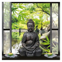 HKM-794131 DIY Diamond Painting of a Colorful Buddha Statue on Canvas – Various Sizes Available