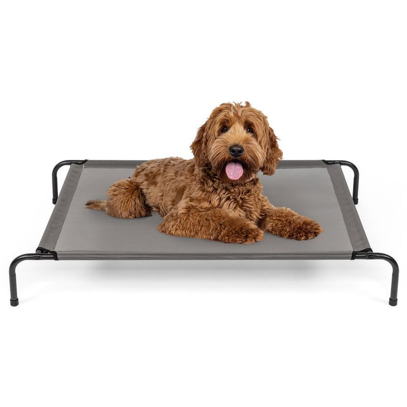 HKM-794131 Elevated Dog Bed with Breathable Textilene Fabric for Comfort and Joint Support