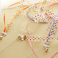 HKM-7941437 Colorful Ribbon Cat Toy Wand with Funny Cat Stick - 37cm & 47cm Lengths