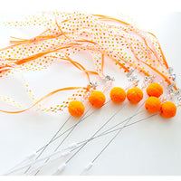 HKM-7941437 Colorful Ribbon Cat Toy Wand with Funny Cat Stick - 37cm & 47cm Lengths