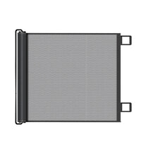 HKM-7942077 Retractable Dog and Baby Safety Gate for Stairs and Doorways, Adjustable 130CM x 78CM, Indoor/Outdoor Use