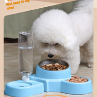 HKM-7942589 Automatic Removable Blue Plastic Cat Bowl with Water Feeder