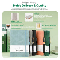 HKM-794259 Custom A5 Hard Cover PU Leather Diary Journal for Students