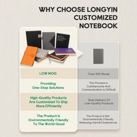 HKM-794259 Custom A5 Hard Cover PU Leather Diary Journal for Students