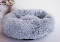 HKM-7946429 Plush Round Dog Bed for Small Dogs - Cozy Orthopedic Pet Nest with Anti-Slip Bottom and Easy Care