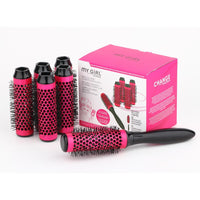 HKM-794707 Ceramic Round Hair Brush with Detachable Handle, High-Temperature Resistant, 50mm Diameter, Suitable for All Hair Types