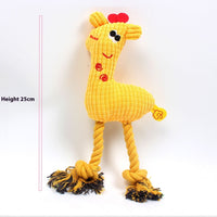 HKM-7947197 Brushed Velvet Vocal Flamingo Dog Toy - Wear-Resistant, Bite-Resistant Plush 35*15cm