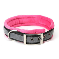 HKM-7948349 Reflective Nylon Dog Collar with Soft Flannel Lining in Multiple Colors