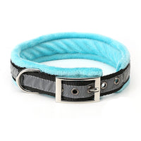 HKM-7948349 Reflective Nylon Dog Collar with Soft Flannel Lining in Multiple Colors