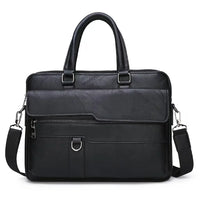 HKM-794835 Large Capacity Waterproof Laptop Briefcase Made with PU Leather for Men
