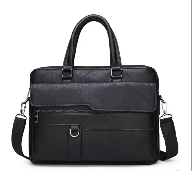 HKM-794835 Large Capacity Waterproof Laptop Briefcase Made with PU Leather for Men