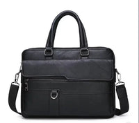 HKM-794835 Large Capacity Waterproof Laptop Briefcase Made with PU Leather for Men