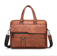 HKM-794835 Large Capacity Waterproof Laptop Briefcase Made with PU Leather for Men