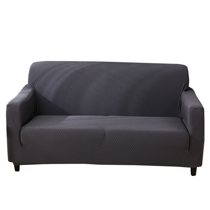 HKM-794835 Universal Solid Color Sofa Slipcover with Elastic Fit - Various Sizes Available
