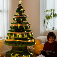 HKM-794899 Nordic Style Origami Christmas Tree Decoration - Paper Ornament for Living Room