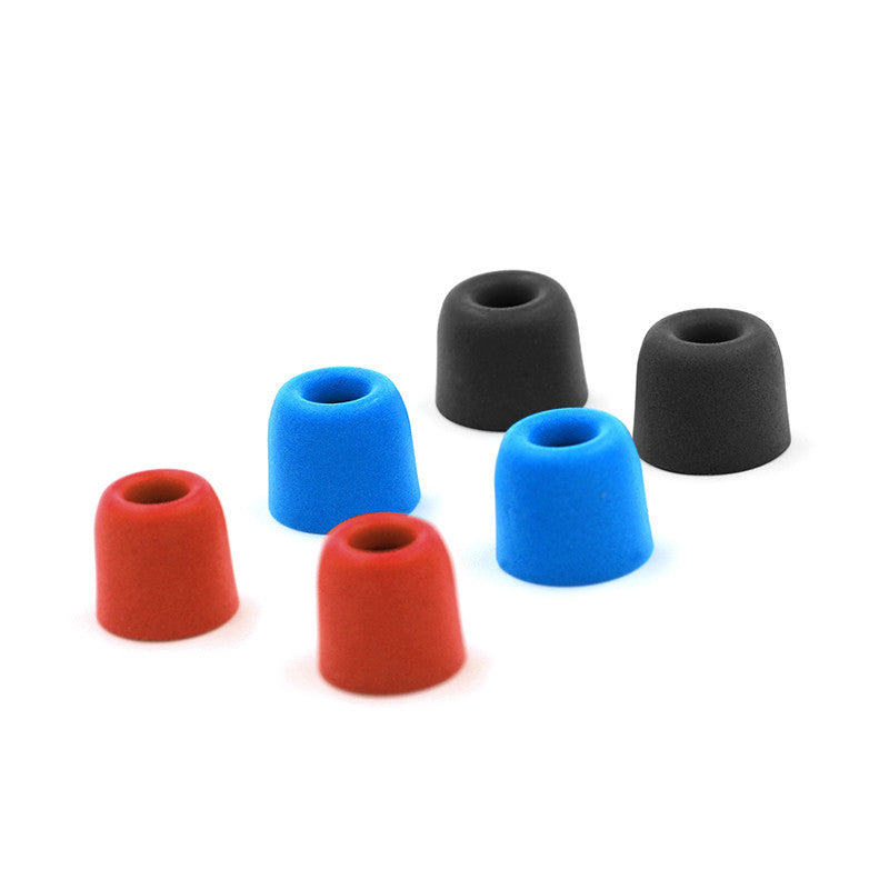 HKM-795027 Memory Foam Silicone Sleeves for In-Ear Headphones - Red, Blue, Black