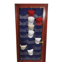 HKM-795027 Over-the-Door Hat Organizer with 24 Slots for Baseball Cap Storage