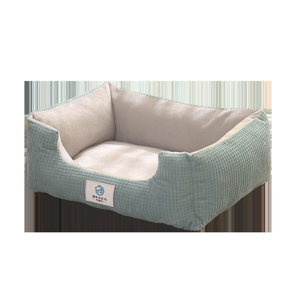 HKM-7950397 Washable Soft Pet Bed for Cats and Dogs - Foldable Winter Sleeping Mat, Multiple Sizes and Colors Available