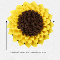 HKM-7950525 Washable Sunflower Snuffle Mat for Dogs - Non-Slip Slow Feeder, Nose Work Training, Energy & Stress Relief