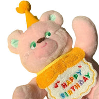 HKM-7951805 Hand-Knitted Pet Bib and Hat Set with Letter Pattern in Assorted Colors