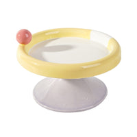 HKM-7952317 Ceramic Double Tone Ice Cream Cat Bowl in Yellow/Purple and Red/Green - Small and Large Sizes Available