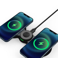 HKM-795347 Magnetic Wireless Charger for Apple Watch and iPhone Compatible Devices - Model H-20, TYPE-C Input