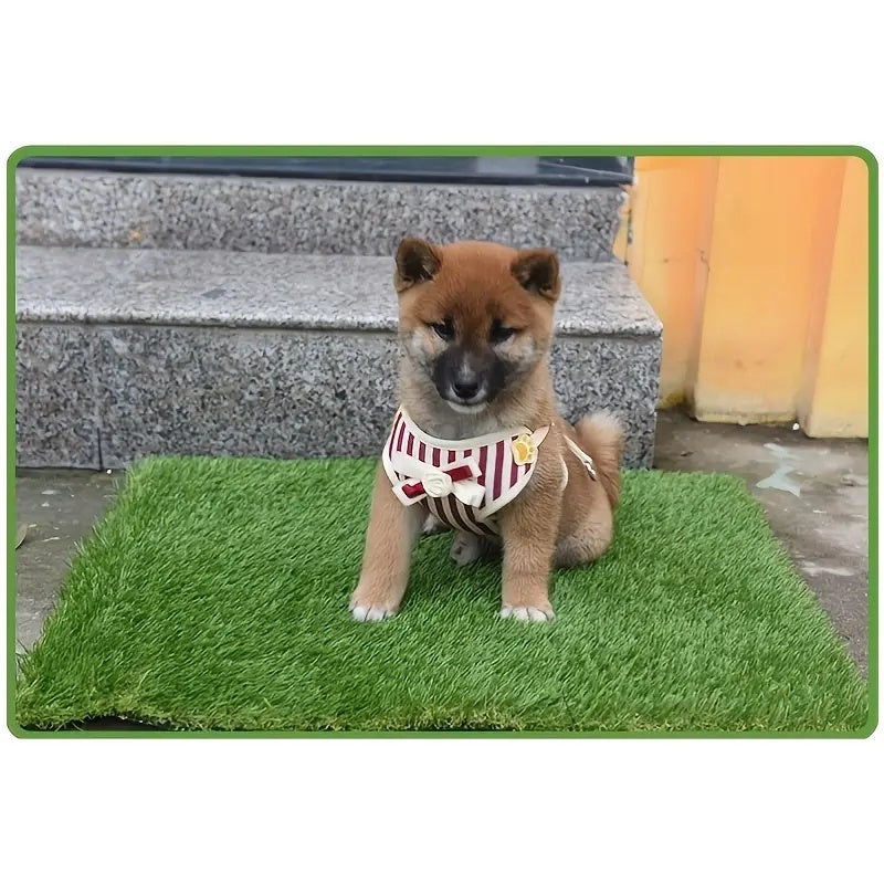 HKM-7955389 Washable Reusable Dog and Cat Toilet Training Mat with Artificial Grass - Available in Multiple Sizes