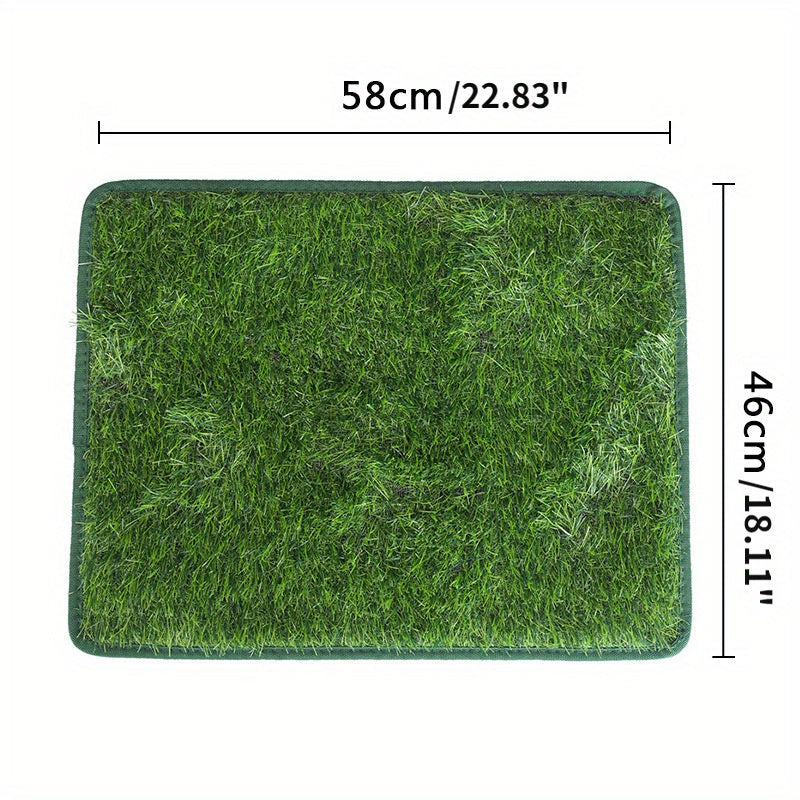 HKM-7955389 Washable Reusable Dog and Cat Toilet Training Mat with Artificial Grass - Available in Multiple Sizes