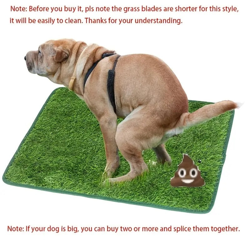 HKM-7955389 Washable Reusable Dog and Cat Toilet Training Mat with Artificial Grass - Available in Multiple Sizes