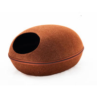 HKM-7956157 Breathable Semi-Closed Removable Eggshell Cat Bed in Blue, Grey, Pink, and Coffee