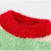 HKM-7956669 Rainbow Striped Parent-Child Sweater for Cats and Dogs with Star Patches