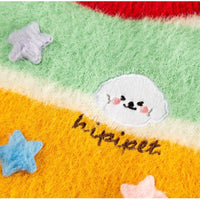 HKM-7956669 Rainbow Striped Parent-Child Sweater for Cats and Dogs with Star Patches
