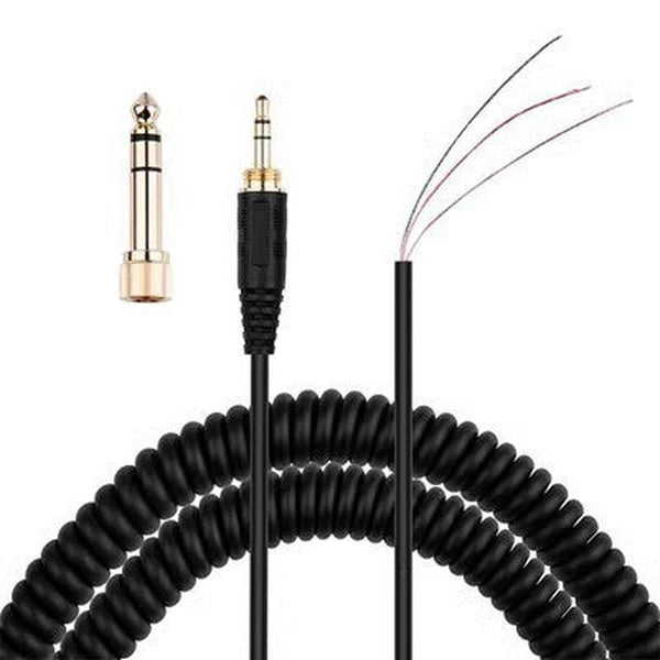 HKM-795667 Black Gold Plated Audio Repair Cable with Plug