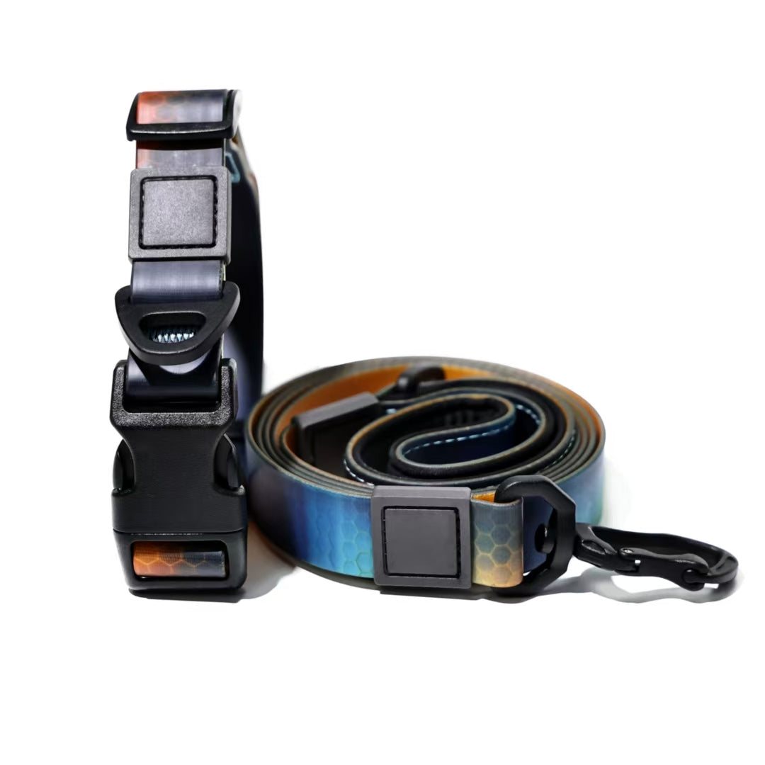 HKM-7957693 Waterproof PVC Coated Rubberized Traction Leash Set for Dogs