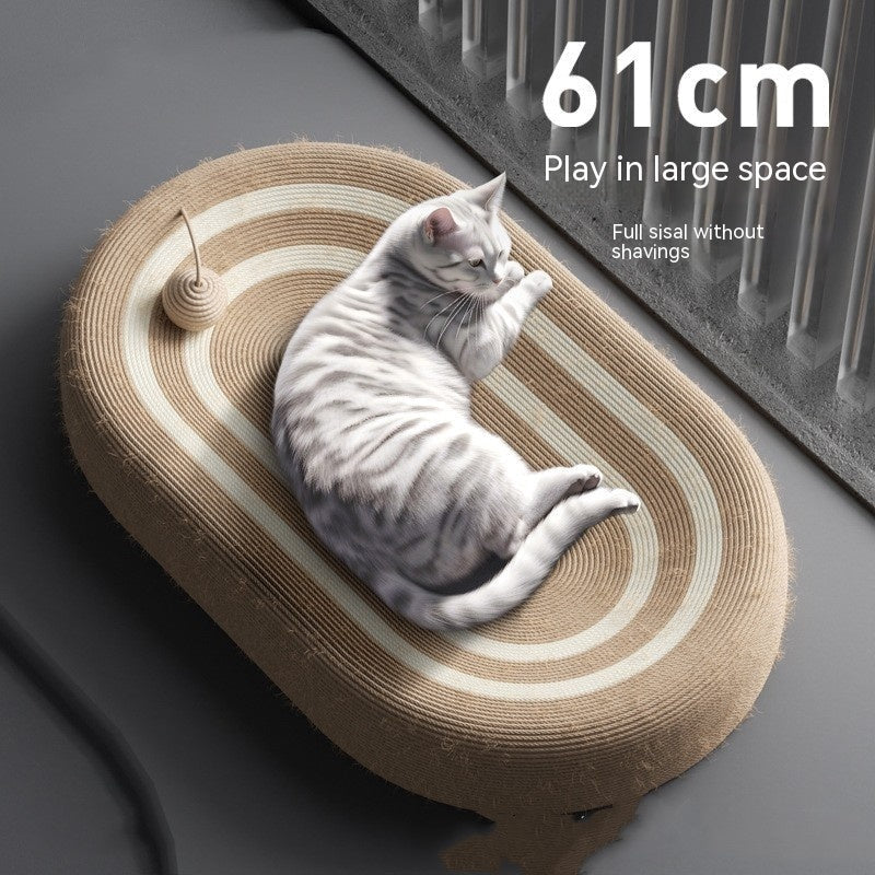 HKM-7958077 Extra Large Japanese Style Sisal Cat Scratch Board with Ears - 61cm x 40cm x 9cm