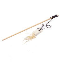 HKM-7958717 Cat Toy with Hemp Rope and Wooden Pole - 40cm Interactive Play Rod