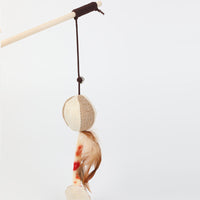 HKM-7958717 Cat Toy with Hemp Rope and Wooden Pole - 40cm Interactive Play Rod