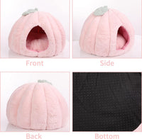 HKM-7959357 Cozy Pink Cat House - Soft Tent Cave with Removable Cushion Pad for Indoor Cats