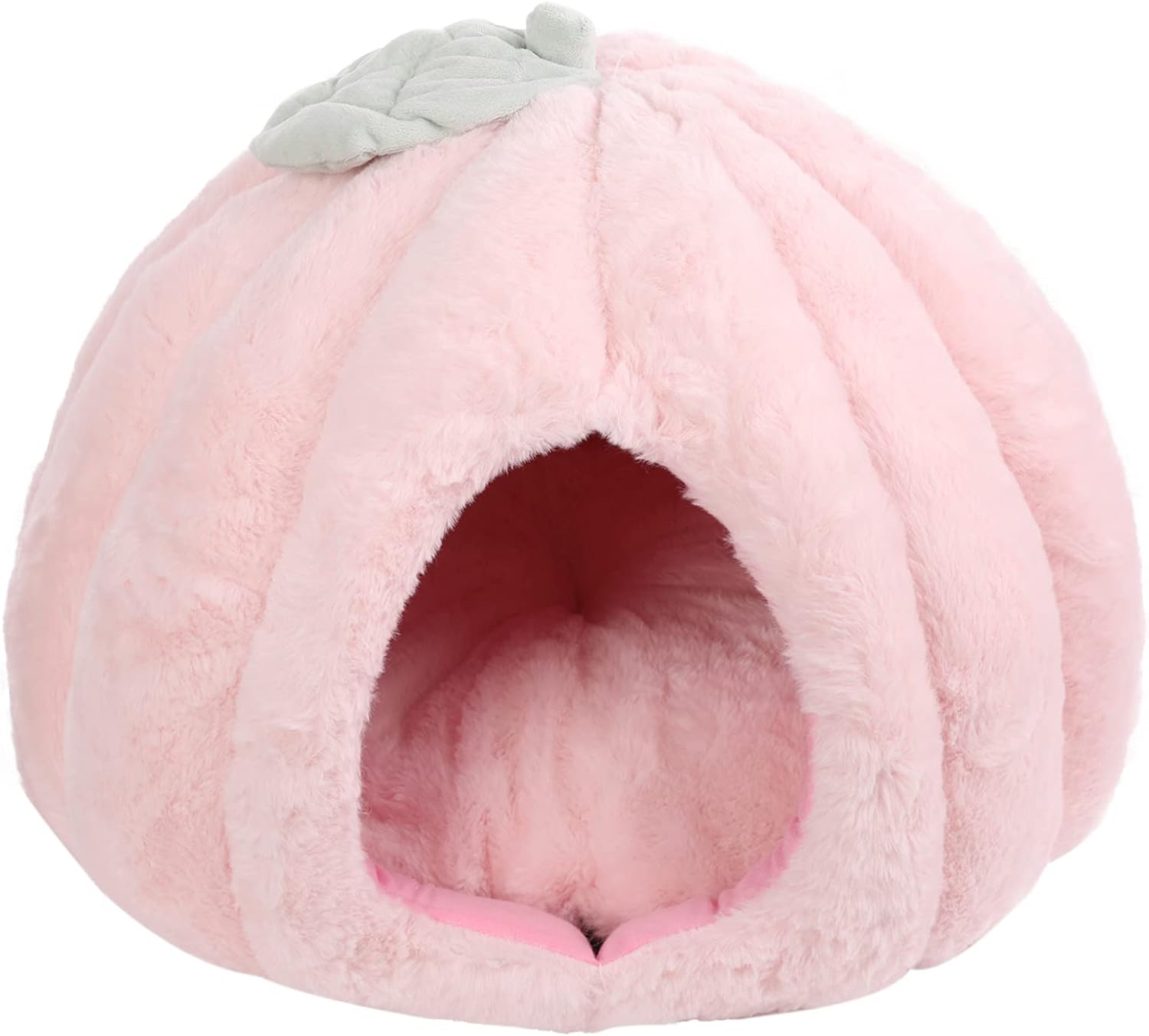 HKM-7959357 Cozy Pink Cat House - Soft Tent Cave with Removable Cushion Pad for Indoor Cats