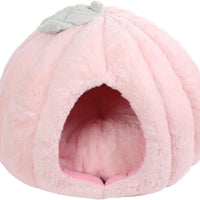 HKM-7959357 Cozy Pink Cat House - Soft Tent Cave with Removable Cushion Pad for Indoor Cats