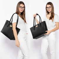 HKM-795987 Large 15.6 Inch Laptop Tote Bag for Women - Stylish Shoulder Handbag