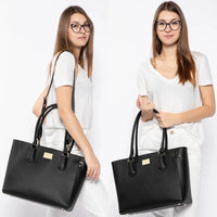 HKM-795987 Large 15.6 Inch Laptop Tote Bag for Women - Stylish Shoulder Handbag
