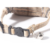 HKM-7960125 Classic Plaid Breakaway Cat Collar with Bowtie and Scarf, Adjustable Fit