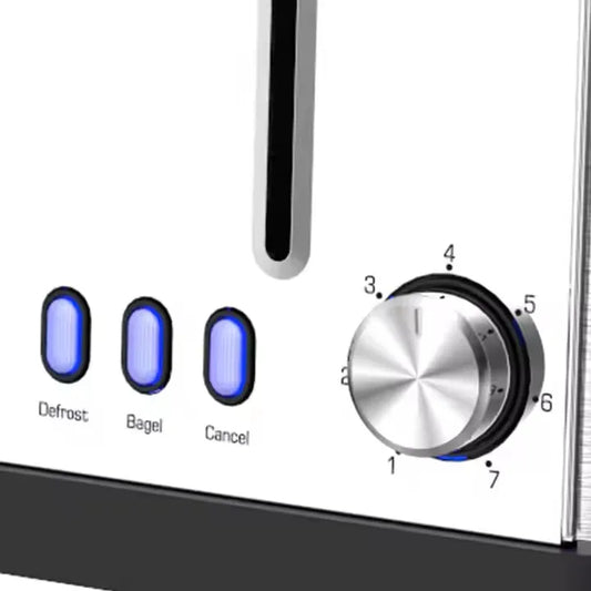 HKM-796179 Stainless Steel 1900W Automatic 4-Slice Toaster with Fast Heating Function