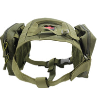 HKM-7962045 Tactical Pet Vest for Dogs, Made with Durable 1000D Nylon, Adjustable Size L 24x44cm, Bust 55-78cm
